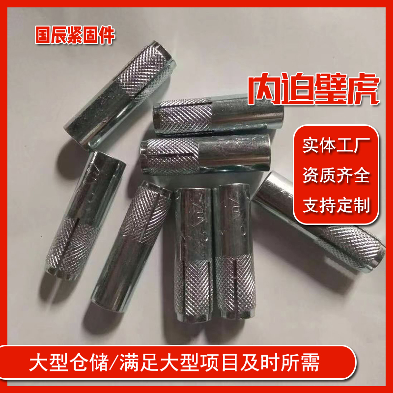 内爆 镀锌内迫壁虎 半滚花水钻专用膨胀螺丝螺栓顶爆内置膨胀