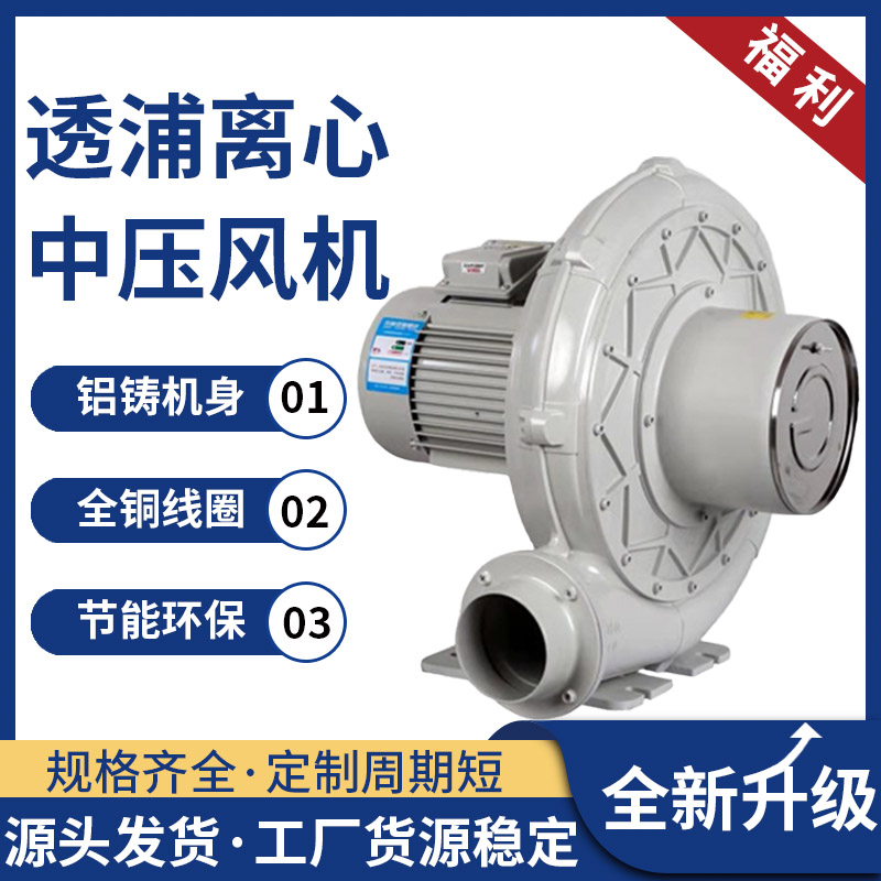 捷铭TB200-20吹吸两用15KW除尘冷却防爆耐高温透浦离心式中压风机