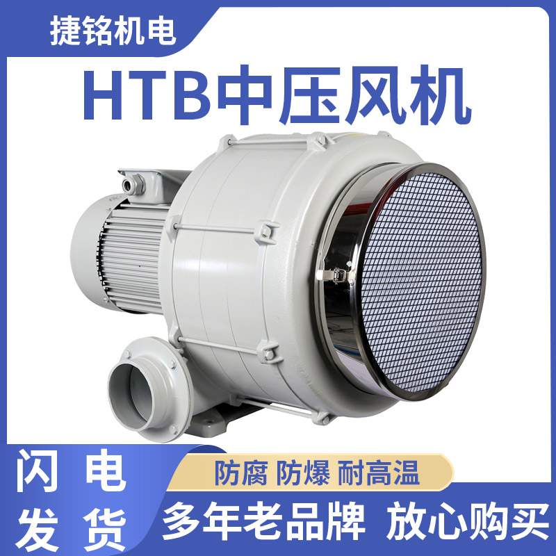 HTB125-704窑炉燃烧助燃风机 5.5KW高温气体输送高效耐温中压风机