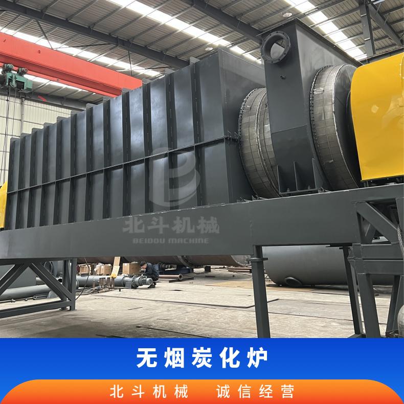 枣壳桃壳炭化炉 生态循环变废为宝 松果壳核桃壳连续式炭化设备