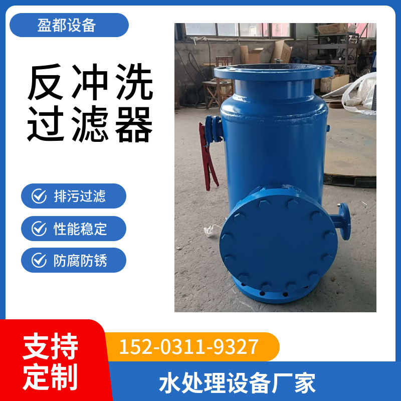 反冲式过滤器通化   自动排污管道过滤设备  不锈钢反冲洗过滤器