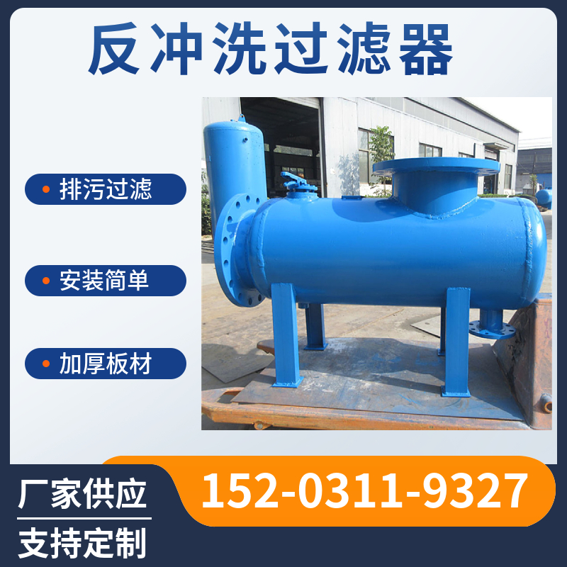 大型立式反冲洗过滤器武汉 一次网除污器 碳钢角通除污设备