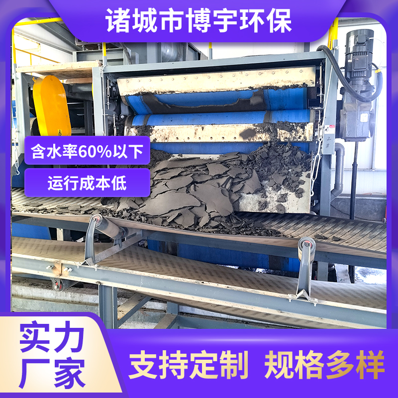 博宇 污水厂煤矿井污泥高压深度压榨设备 二次压滤脱水机厂家