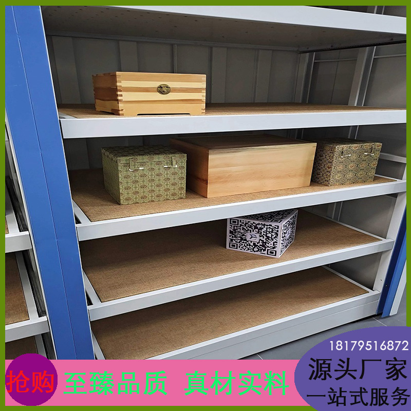 樟木文物密集柜 博物馆文物移动藏品架 博物院馆藏文物密集柜