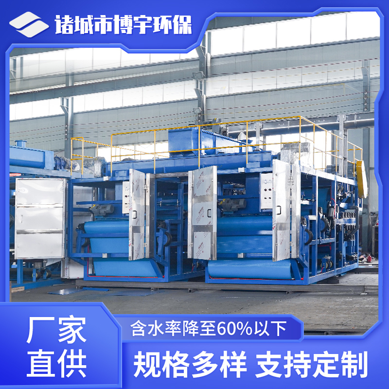 污泥深度脱水设备 市政工业泥 河道淤泥 二次深度脱水干化 博宇环保