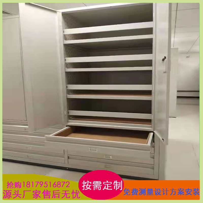 文物密集储藏柜 拍卖公司画廊字画架层板组合封闭网片