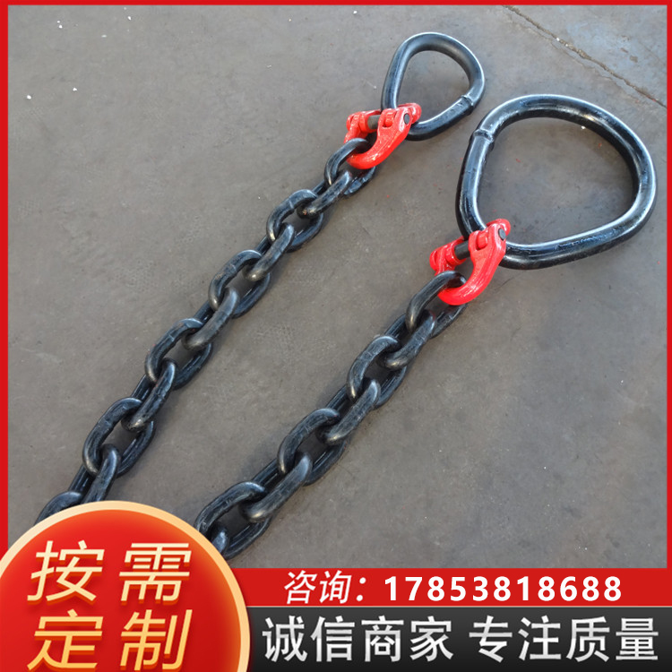 厂家批发起重链条吊索具组合吊钩行车链条吊具G80锰钢铁链条带吊钩