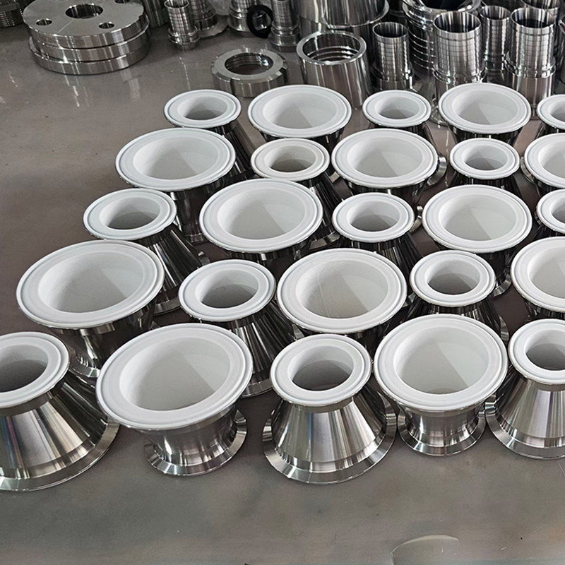 衬氟快装卡盘接头 卫生级不锈钢内衬PTFE/PFA管件