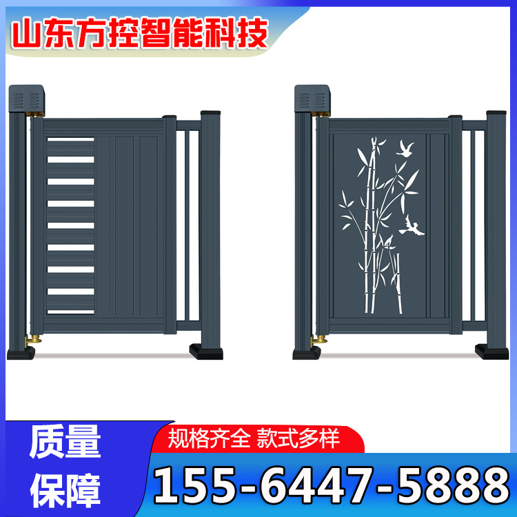 淄博小区门禁 小区自动门 人行通道栅栏门 人脸识别全自动侧小门厂家