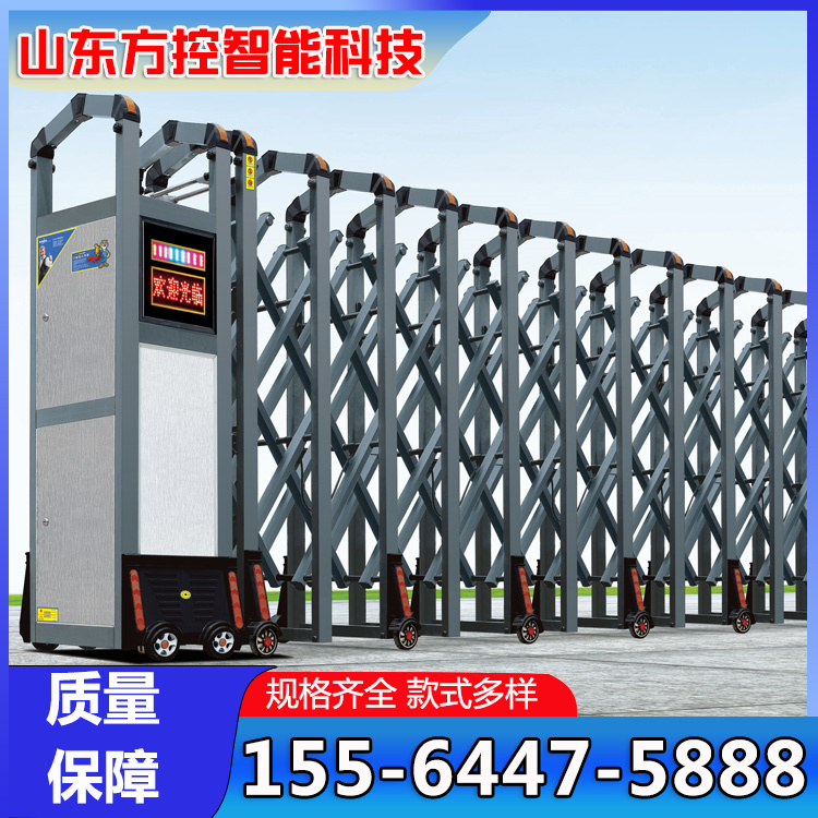 淄博不锈钢电动门 电动大门 小区学校推拉出入口系统智能伸缩门 货源充足
