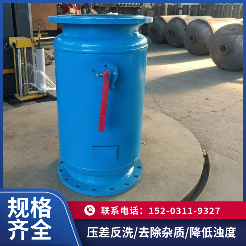 DN600立式扩容除污器 全自动排污过滤器广安 加厚材质反冲洗除污器