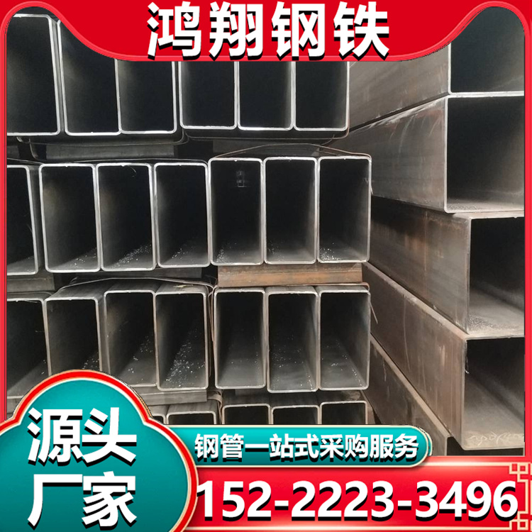 高强度方管 桥梁支架5mm厚q235B钢管冷轧热轧建筑工程用