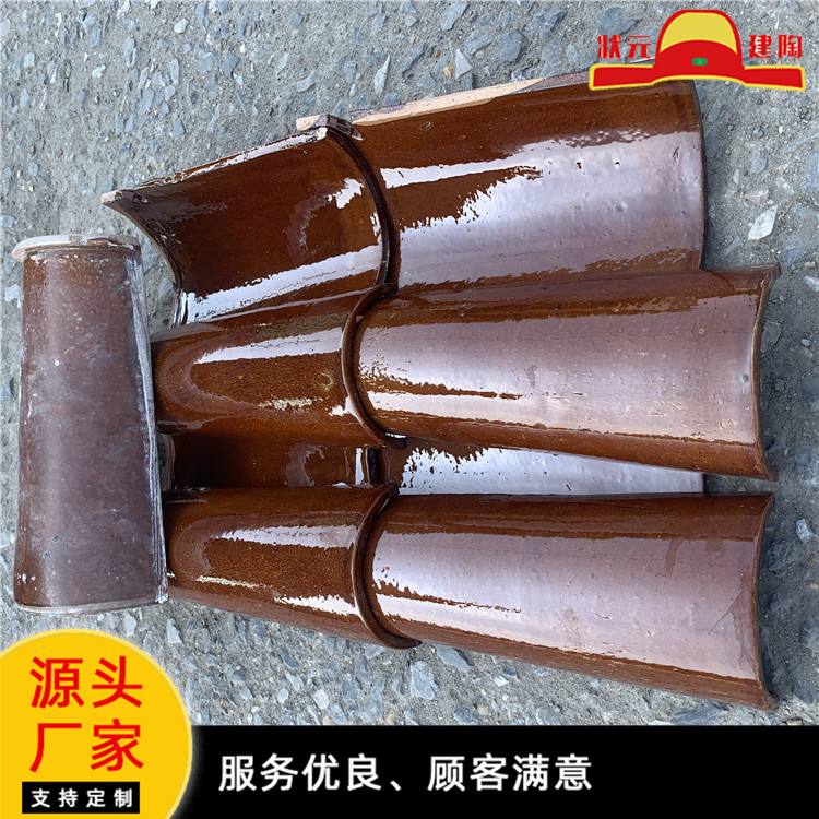 古建筒瓦 墙头压顶 古建单面合体瓦 加工批发 水泥双筒瓦