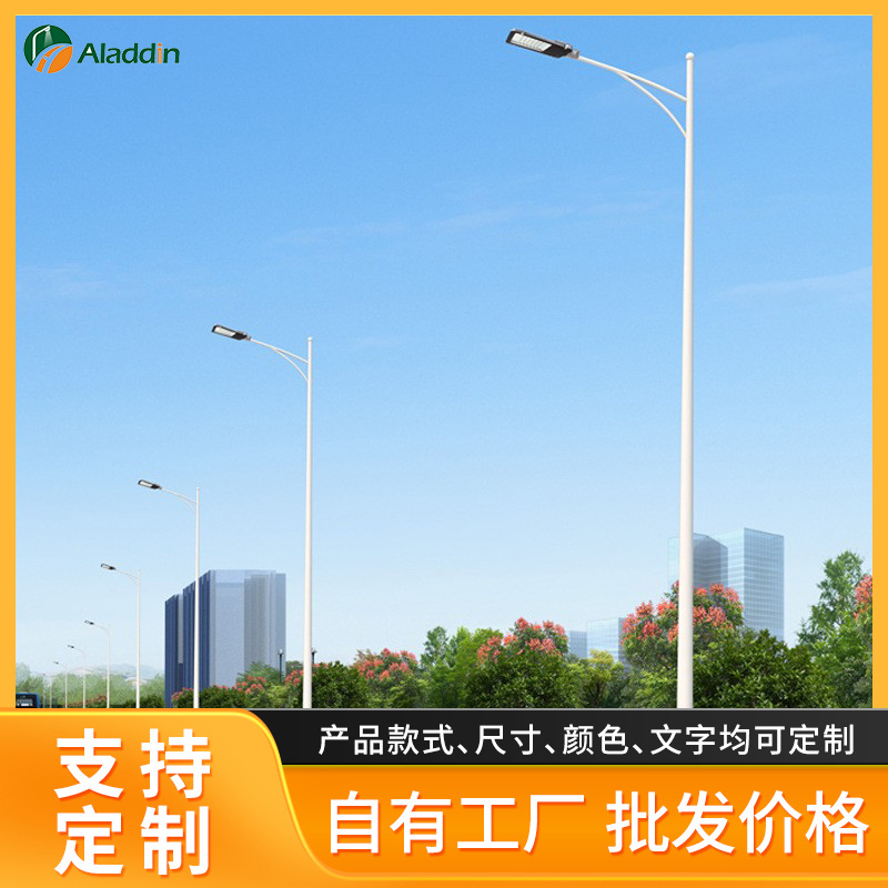 户外工程道路照明单双臂6 8 10 12 15米高杆led市电路灯厂家