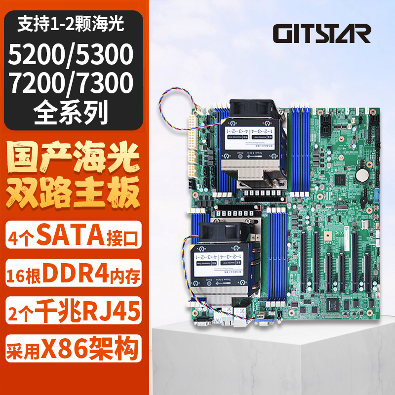 GITSTAR集特 国产海光2/3/4号5000/7000处理器E-ATX主板GME-5002-01