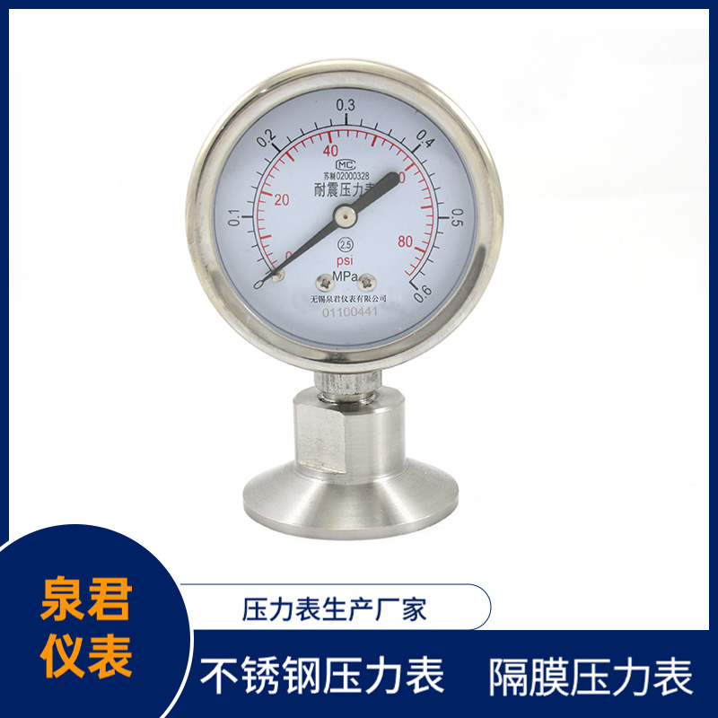 YTP-卫生型隔膜压力表 源头厂家 质量有保障