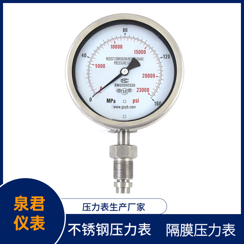 高压压力表 源头厂家 质量有保障
