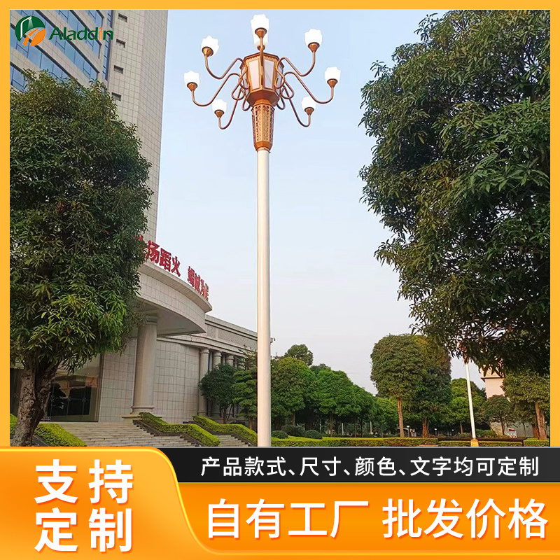 中华灯厂家户外广场景观灯市政工程照明八叉九火LED中华玉兰路灯