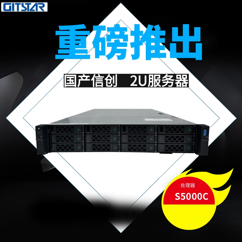 集特GITSTAR 国产信创 S5000C自研可控2U机架服务器GSC-2000