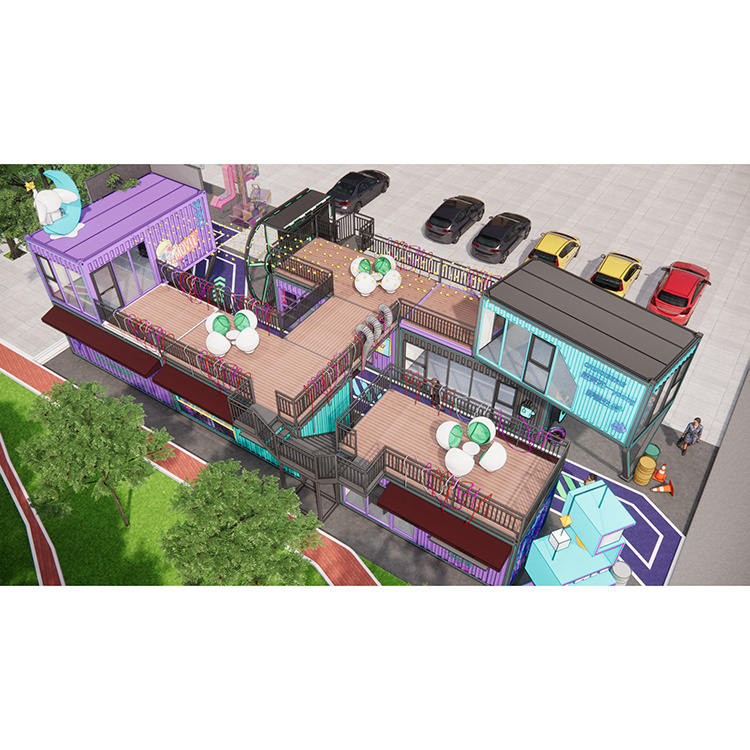 集装箱商业街设计 网红集装箱设计 集装箱商业街 耐用美观 保温性好