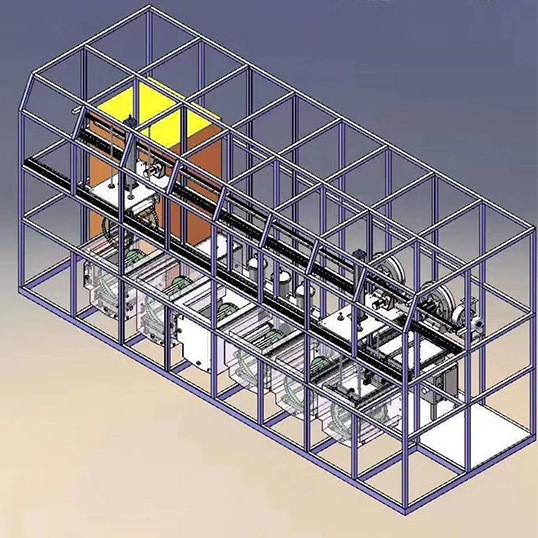 多槽除油除锈全自动清洗线工业机械臂式超声波清洗机