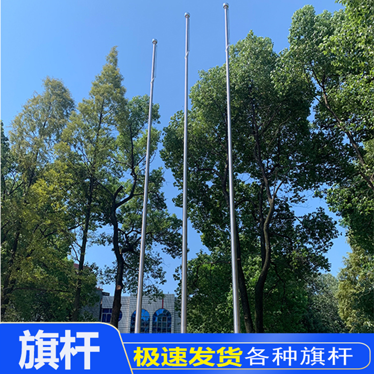 锥形不锈钢旗杆 电动旗杆厂家 学校旗杆定制安装