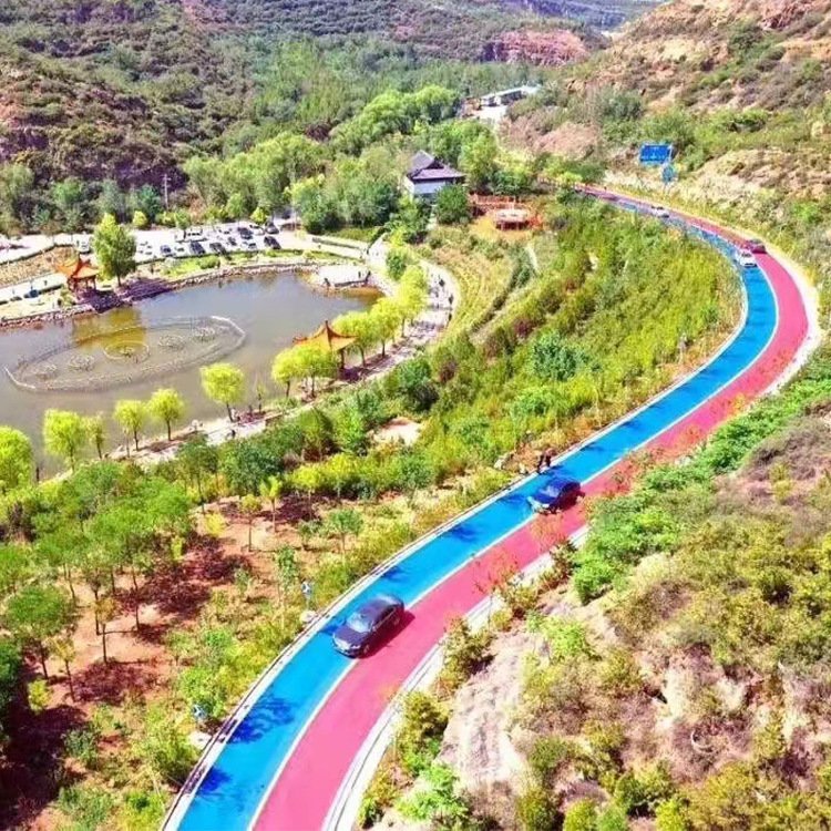 彩色防滑路面漆沥青混凝土 施工承接  透水路面罩面剂 双丙聚氨酯