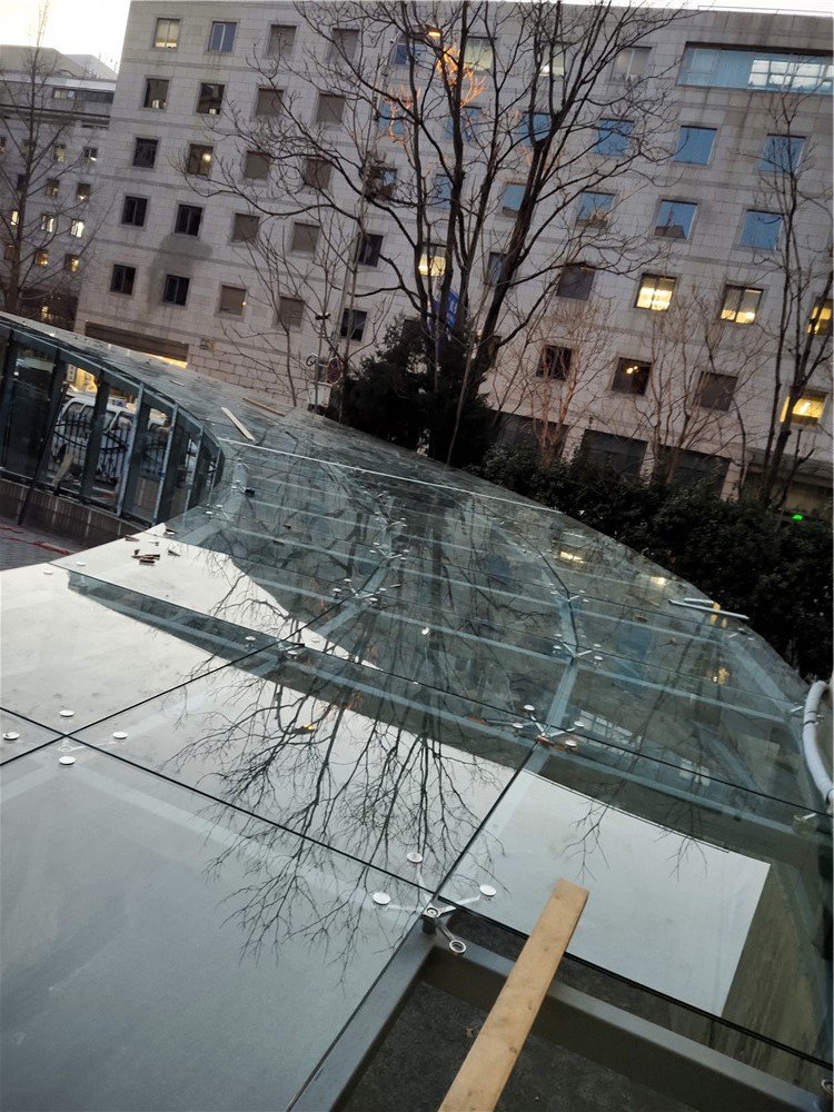 钢化玻璃雨棚 庭院耐力板防雨棚  远洋恒大