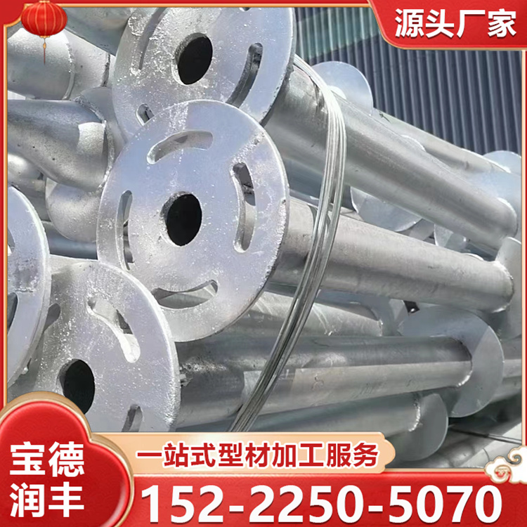 加工定制 光伏螺旋地桩 大棚热镀锌灌注预埋桩 固定力强 可定制加工