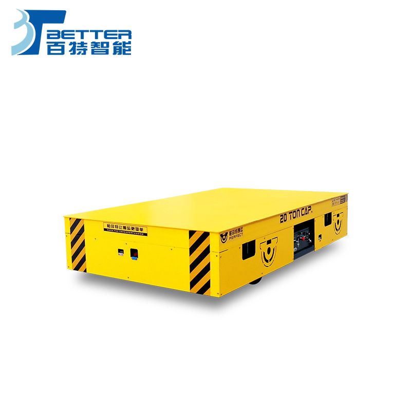 纵横移动无轨遥控平板车车间货物搬运