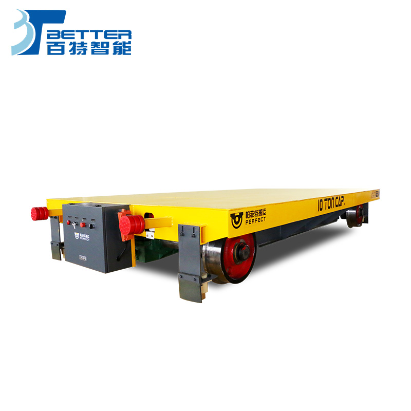 有轨电动地平车载重物有电缆