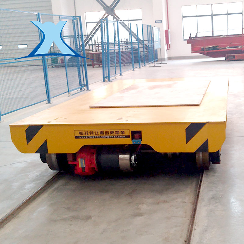 蓄电轨道遥控智能转运平板车