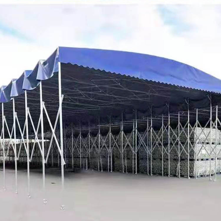 推拉篷定做厂家 大型仓库防雨篷 上门测量安装 鑫屹定制