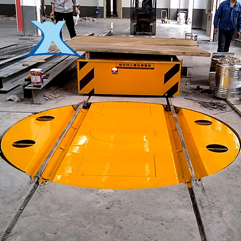 轨道平板车厂家有轨电车30吨蓄电池平车