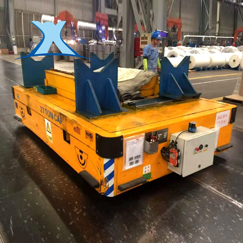 30吨蓄电池平车服装厂智能搬运车