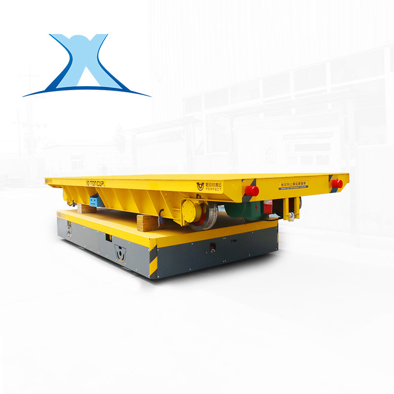 双层摆渡子母车车间物流平板车30吨蓄电池平车