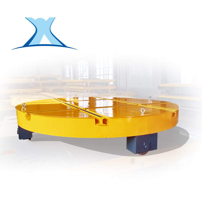 仓库搬运车30吨蓄电池平车车间遥控无轨地平重载agy转盘换轨车