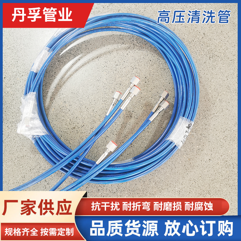 丹孚 厂家供应  超高压清洗软管 120MPA 6D 规格全冷凝器换热器4D清洗管