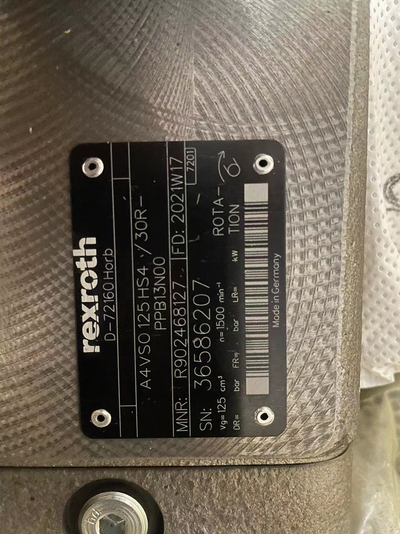 力士乐 柱塞泵 A A4VSO 125 HS4 30R-PPB13N00