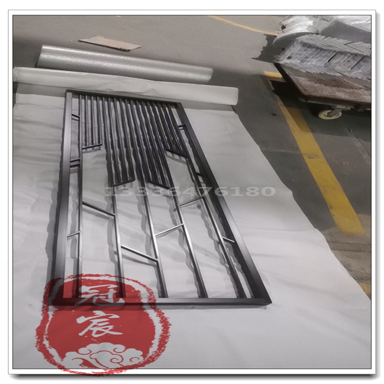 售楼部铁锈色耐候钢创意隔断背景墙耐候钢金属屏风生产厂家