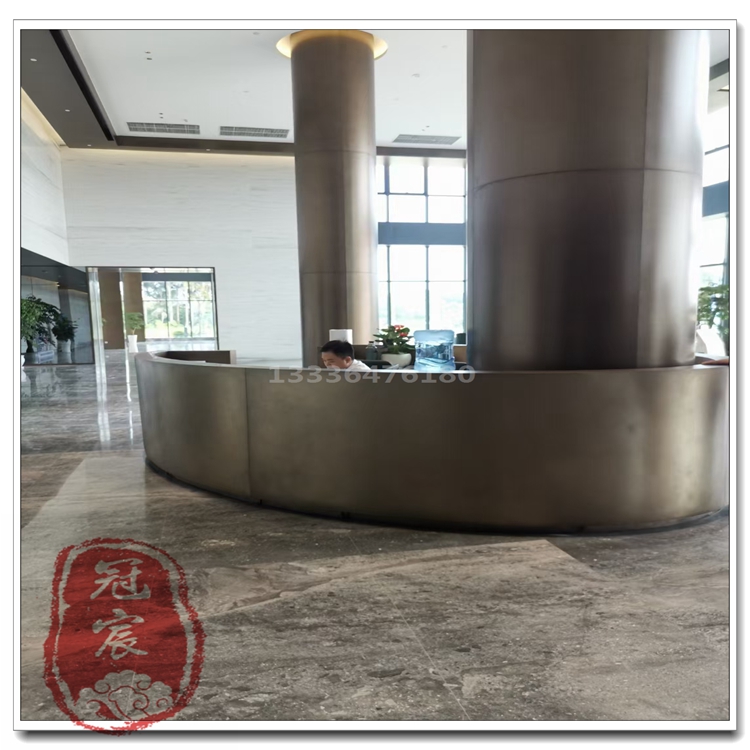 供应大型不锈钢吧台 酒店不锈钢接待台 佛山大型不锈钢雕塑厂家