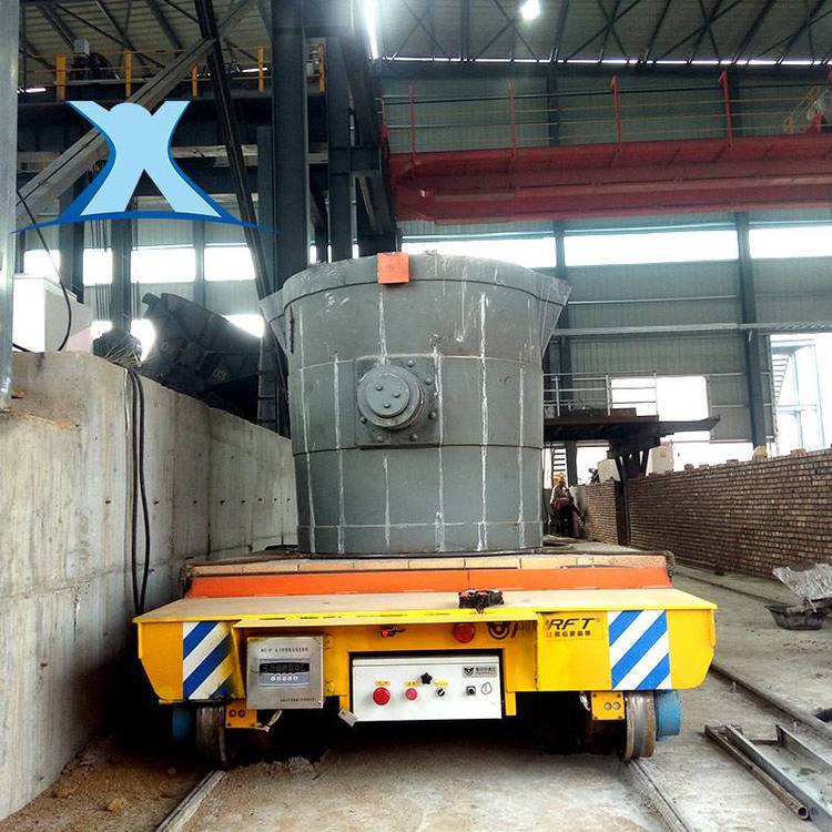 百特制造耐热钢厂钢包车 喷漆房轨道运输车防爆隔热轨道平车