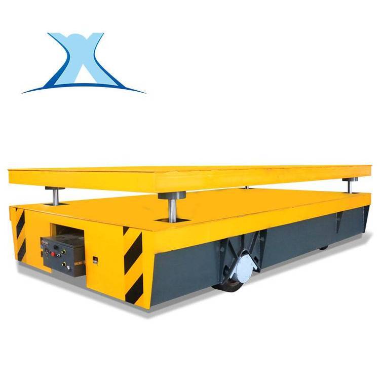 百特智能5T重载AGV升降小车 托载型磁条移动四舵轮驱动锂电池智能平板车