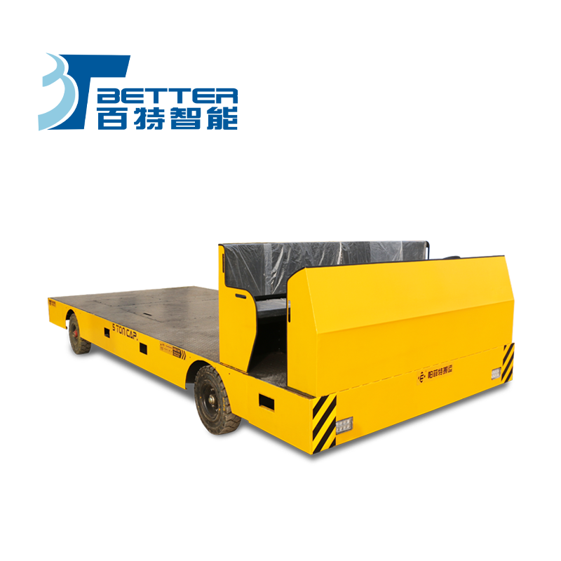 无轨蓄电池电动平车方向盘式车间转运地平车大吨位重型搬运车